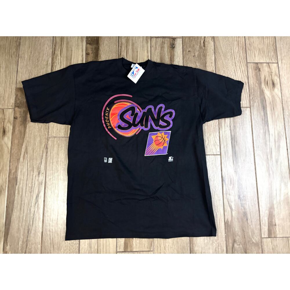 Vintage 90s Phoenix Suns Starter T Shirt XL Made USA NBA Deadstock‎ NWT Black